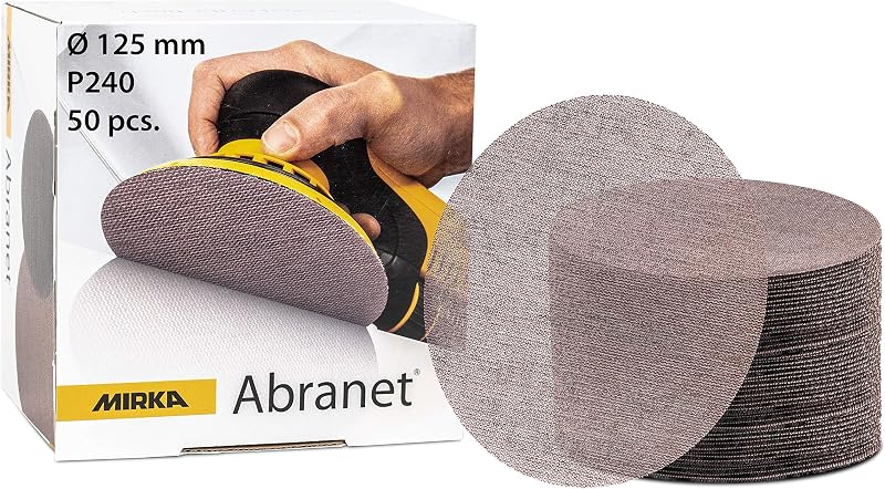 Mirka Abranet Ø125mm P240 50pcs Hook & Loop Net Sanding Disc