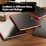 Black n Red Oxford A5 Notebook Hardback 192 Pages Lined Single view 6