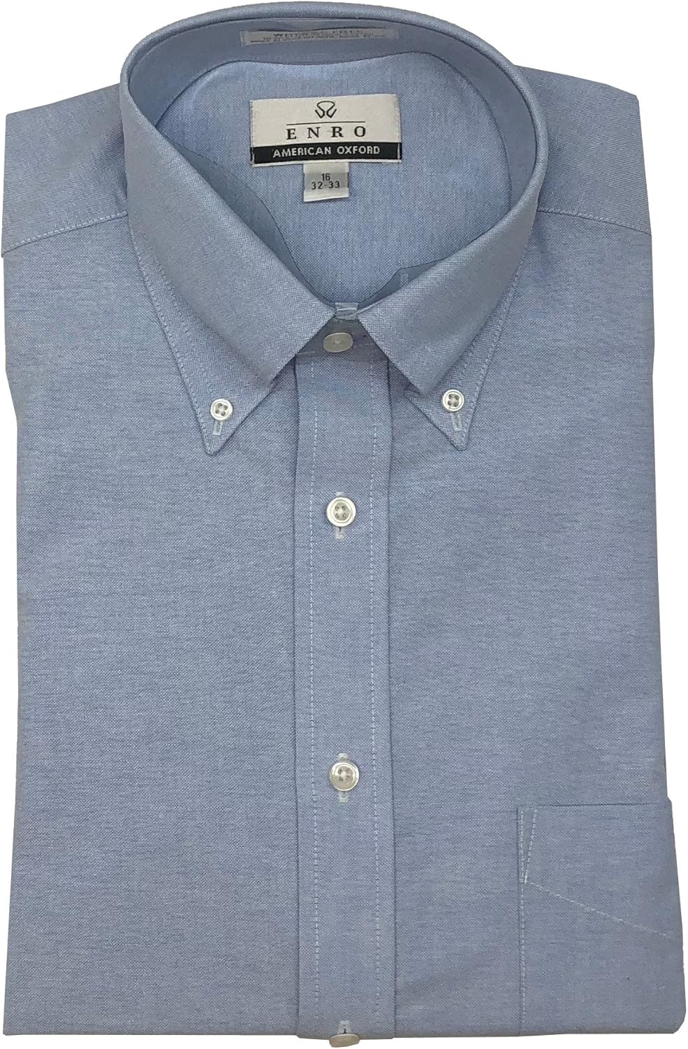 Enro American Oxford Button Down Collar Dress Shirt (Blue, 16 34/35) at
