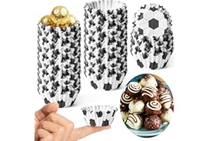 COcnny Soccer Mini Cupcake Liners - 600pcs Football Baking Cups Muffin Case Cupcakes Wrappers for Boys Teens Birthday, Sport 