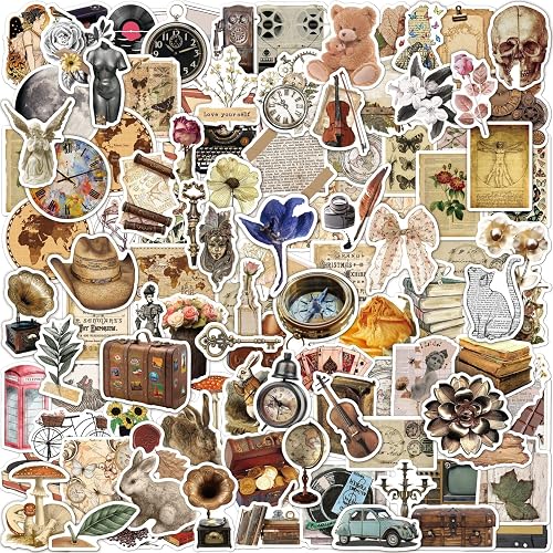 100 Autocollants Aesthetic Vinyle - Stickers Déco Pour Ordinateur Portable, Téléphone, Tasse, Valise