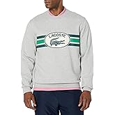 Lacoste mens Graphic Print Fleece Sweatshirt