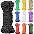 GliCraft 10 Strand 1000ft Paracord Rope 650lb Each Parachute Cord Tactical Paracord Heavy Duty para Cord Lanyard for Outdoor Tent Camping Hiking Fishing Survival Clothesline DIY Projects, 10 Colors