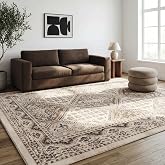 nuLOOM Becca Beige Medallion Power Loomed Area Rug, 7' x 9'