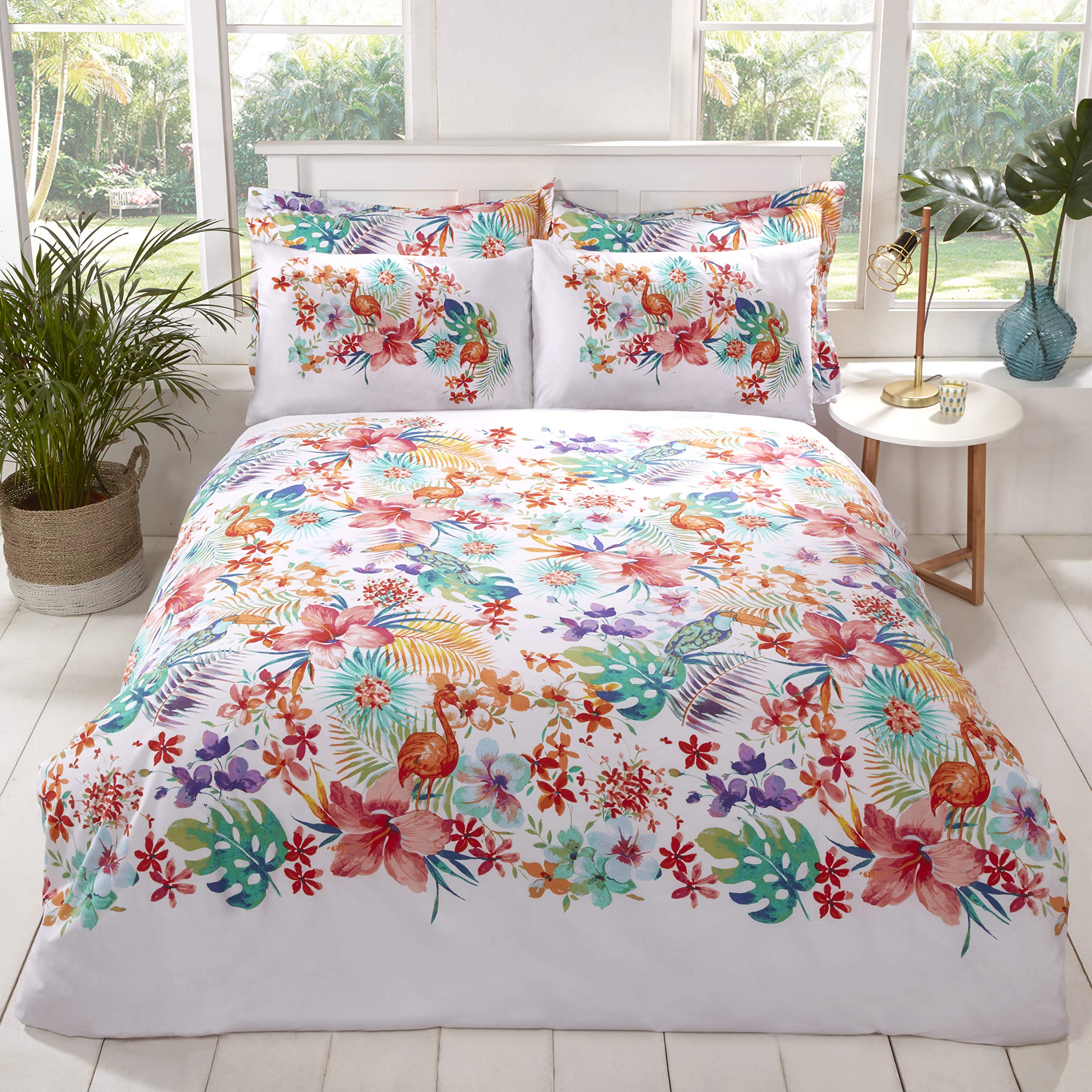 Rapport Home TROPICANA Tropical Floral Reversible Duvet Cover Set Multi King