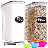 Extra Large Tall Food Storage Containers (213oz) for Rice, Flour, Sugar & Cereal Airtight Kitchen & Pantry Organization Bulk