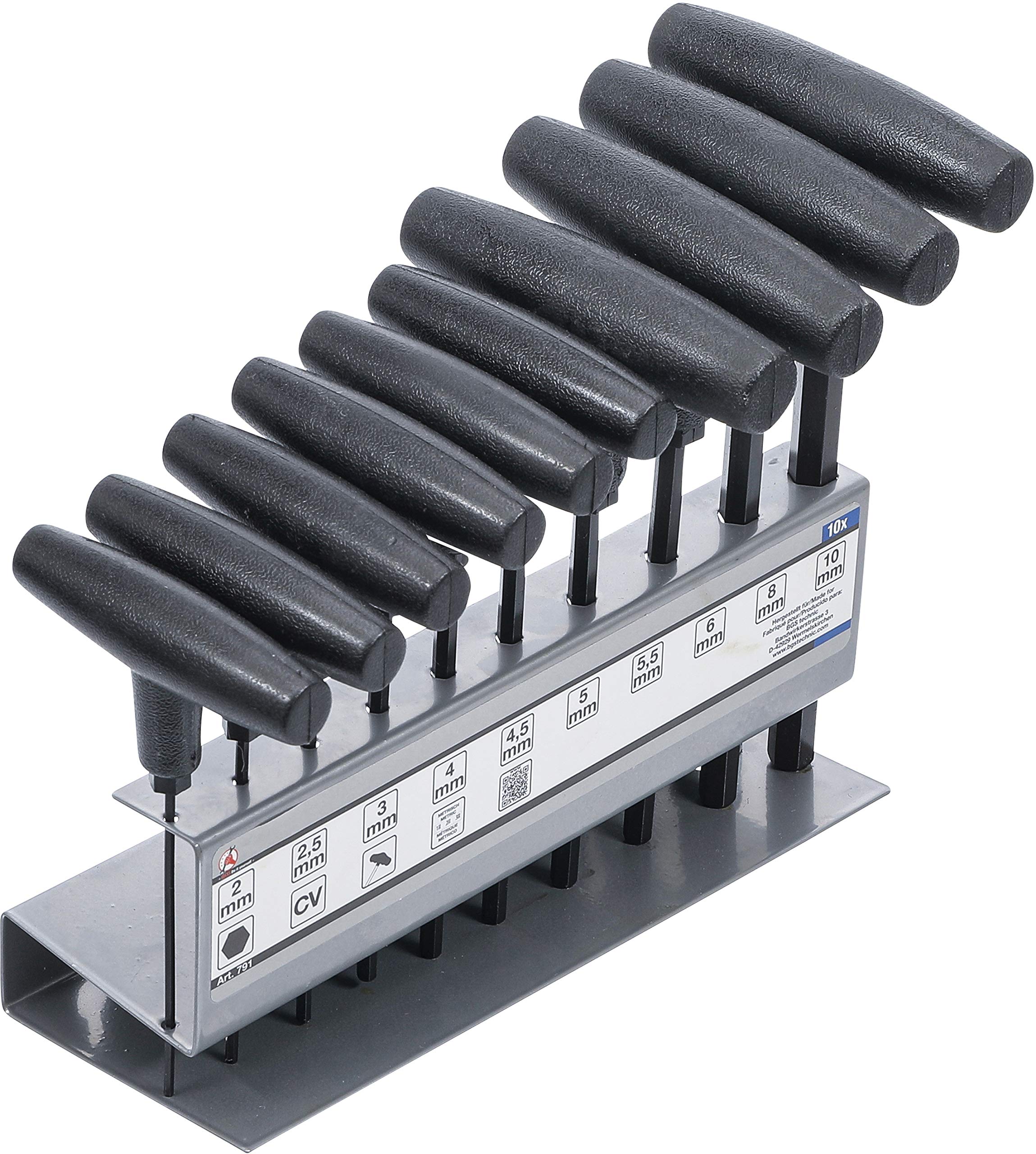 BGS Diy 791 | T-Handle Screwdriver Set | internal Hexagon 2 - 10 mm | 10 pcs.