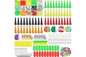 JOGFFDE Fishing Lure Making Supplies Kit 210pcs DIY Spinner Making Kit Colorado Blades Hooks Rig Foam Floats Clevis Stack Beads for Walleye Rigs Trolling Rigs Crawler Harness Trout Bass Salmon