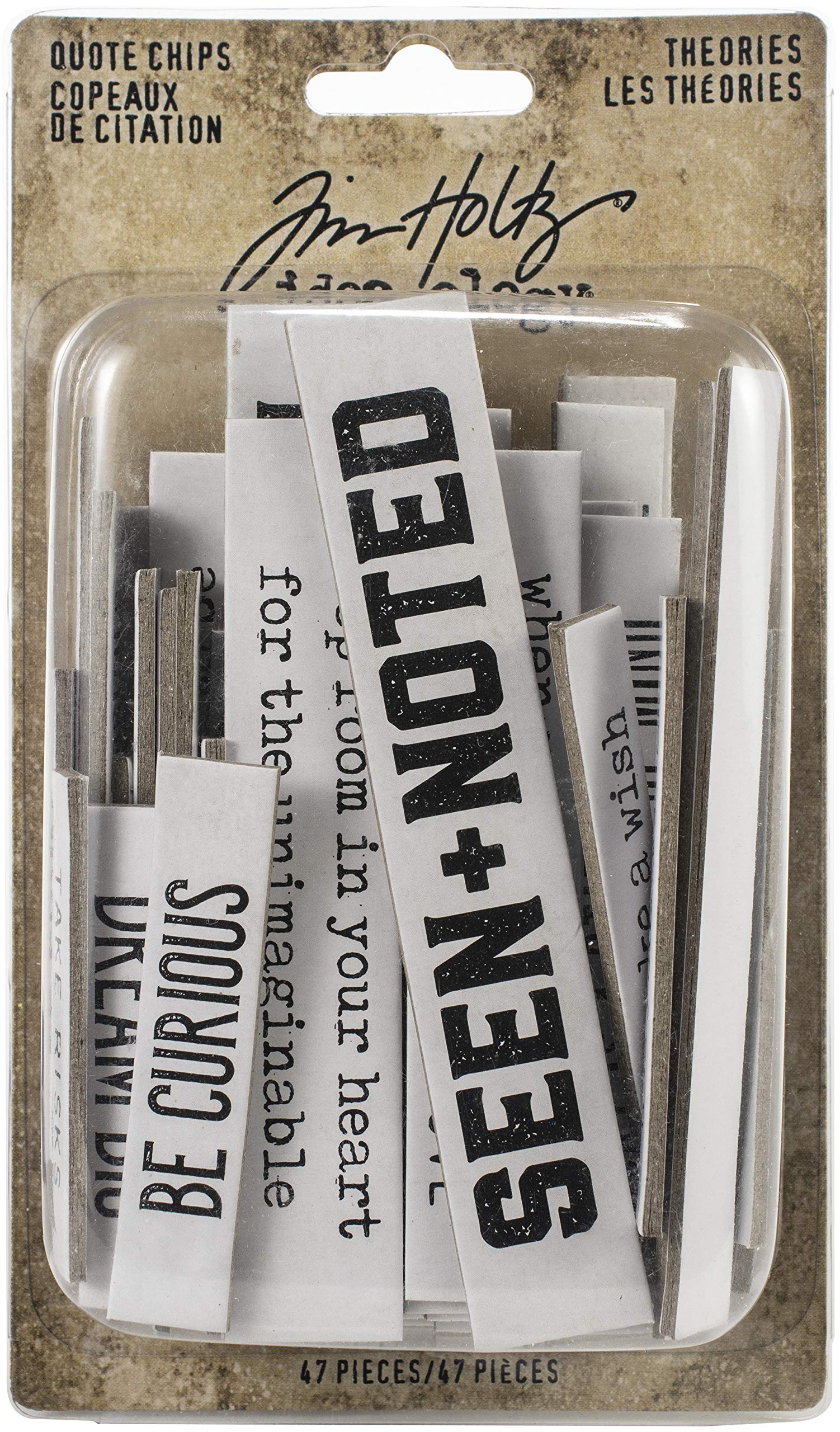 Tim Holtz Idea-ology QUOTE CHIPS IDEA-OLO THEORIES