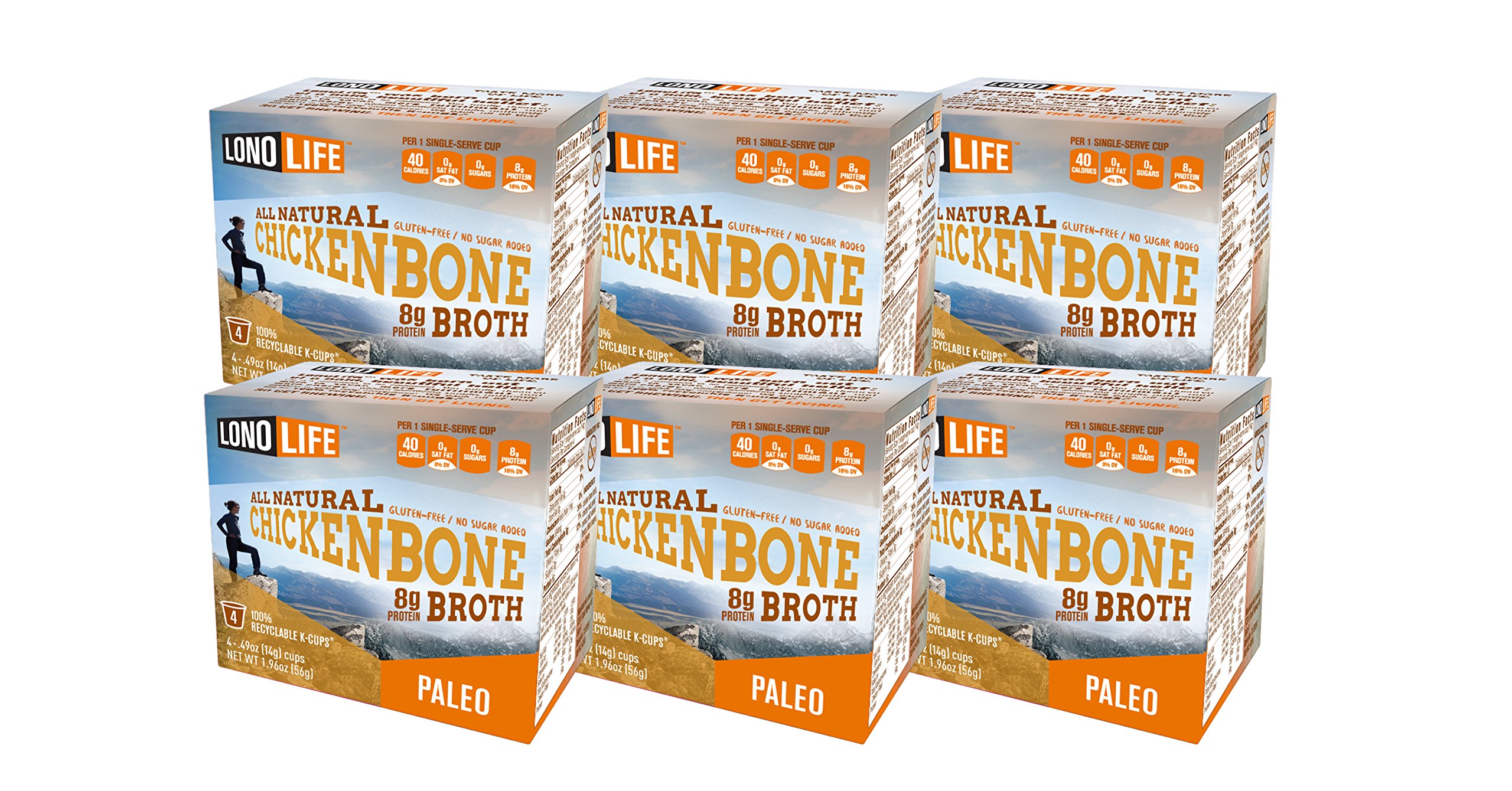 LonoLife GrassFed Beef Bone Broth Powder with 10g Protein, Single