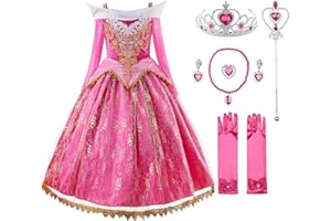 JerrisApparel Girls Pink Princess Costume Halloween Cosplay Party Dress up