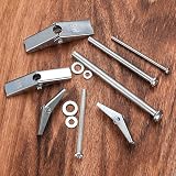 qxayxa 123 Pcs Plasterboard Fixings Wing Toggle Bolts Drywall Screws M3-M6 view 6