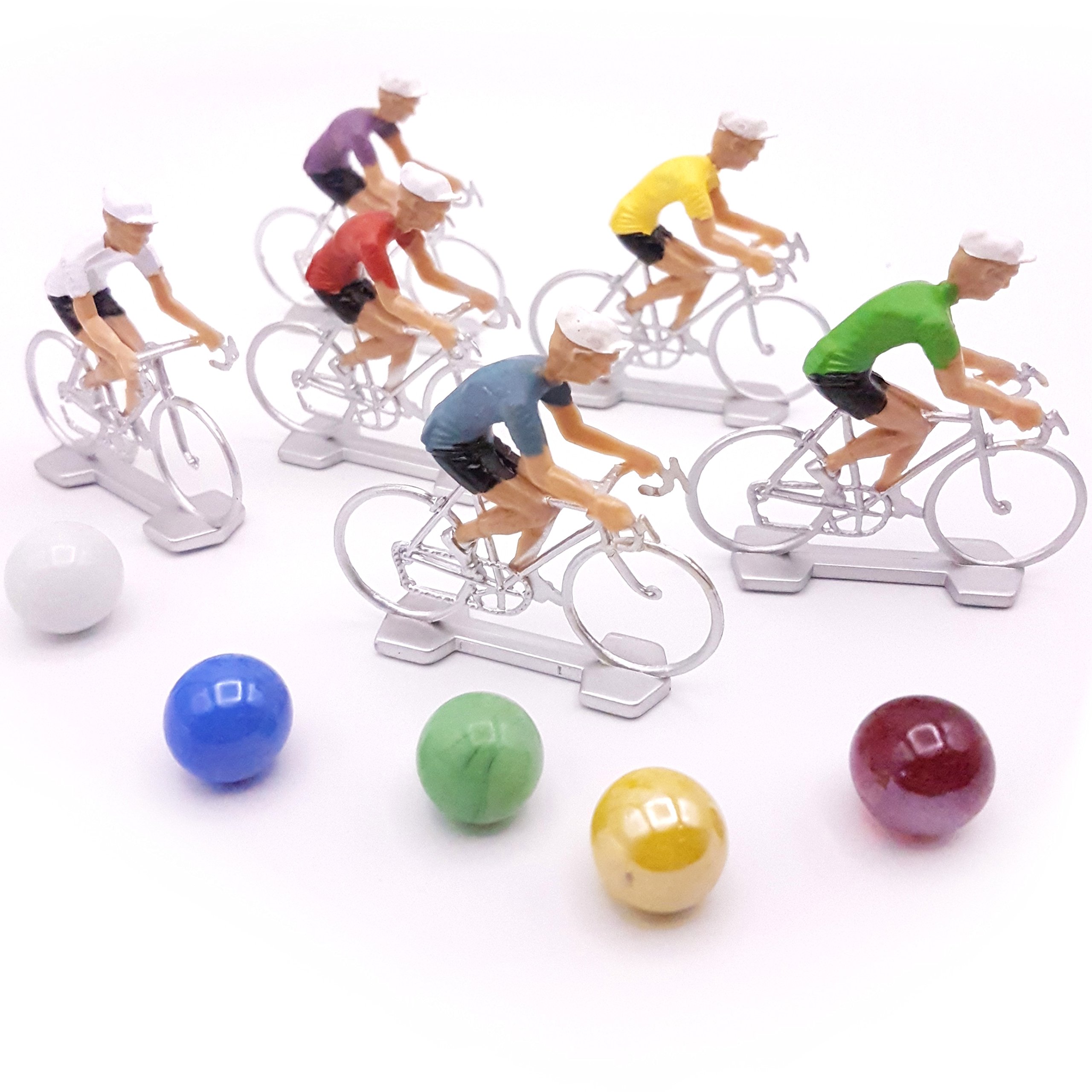 Cofalu Kim'Play Toy Figure Set Champion Cyclists with Marbles