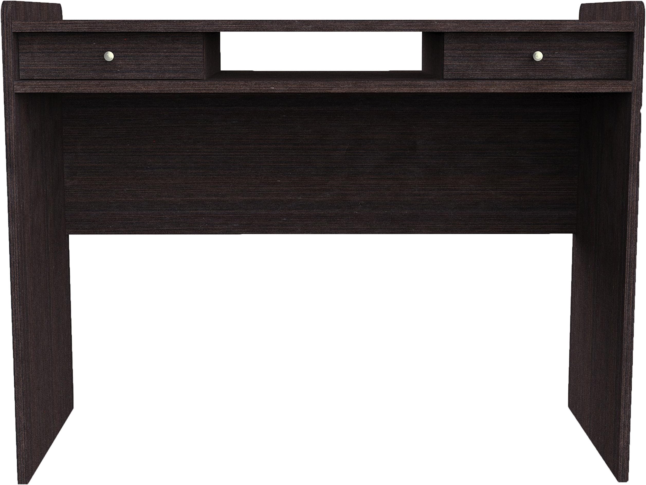 Furniture 247 Home Office Workstation/Desk, 78 x 44 x 100cm, Black Oak-Effect