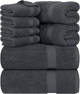 Utopia Towels 64 Piece Set Gray Cotton Hotel Quality Super Soft Absorbent