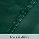 NTBAY Silk Satin Pillowcases 2 Pack 50x75 cm Dark Green Envelope Closure view 3