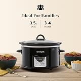 Crock-Pot Digital Slow Cooker 3.5 L Programmable Countdown Timer UK Plug Black view 3