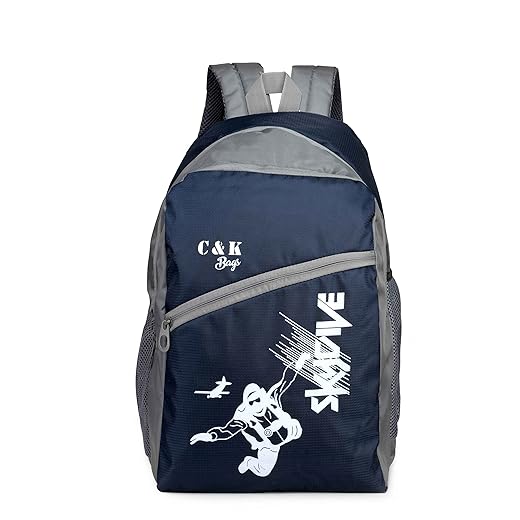 Chris & Kate Polyester 30 LTR Blue School Backpack