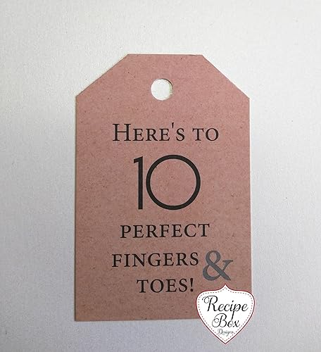 baby shower nail polish favor tags