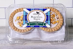 ACKROYD'S SCOTTISH BAKERY Ackroyd's Bakery Strawberry Almond Bakewell Tarts - 4 Pack - Strawberry Jam, Almond Cake - Perfect for Afternoon Tea, British dessert, Scottish teacake