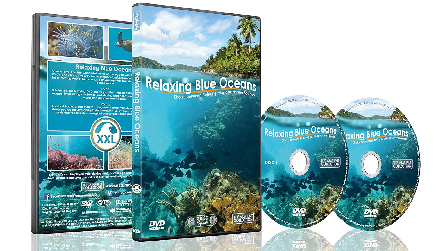 Underwater DVD Relaxing Blue Oceans 2 Disc Set of