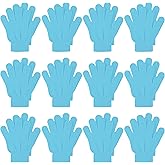 Cooraby 12 Pairs Kid's Winter Magic Gloves Children Stretchy Warm Magic Gloves Boys or Girls Knit Gloves for 6-12 Years