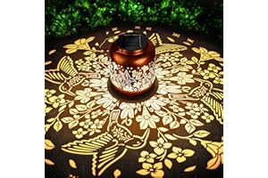HEGUD Birthday Gifts for Women Mom Grandma Solar Lantern Outdoor Waterproof, Gardening Gifts for Women, Hummingbird Garden Decor Hanging Solar Lights Yard Decorations Outdoor, Backyard, Patio, Porch