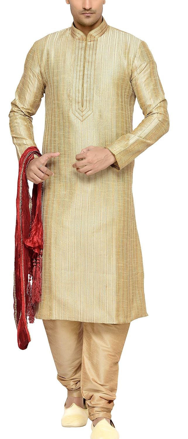 indian poshakh men's silk sherwani