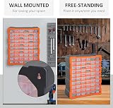 DURHAND 60-Drawer Wall Mount Parts Organizer Cabinet Garage Transparent Drawers view 5