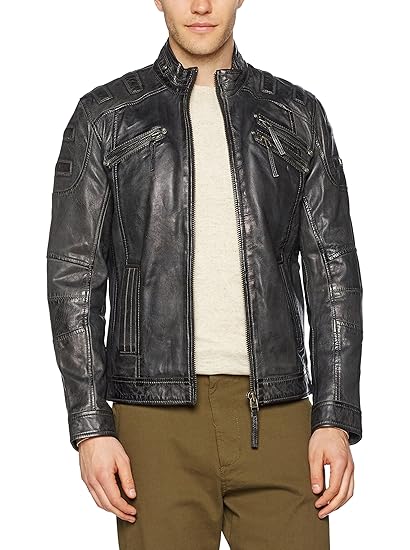 bruno banani Herren Lederjacke Joker