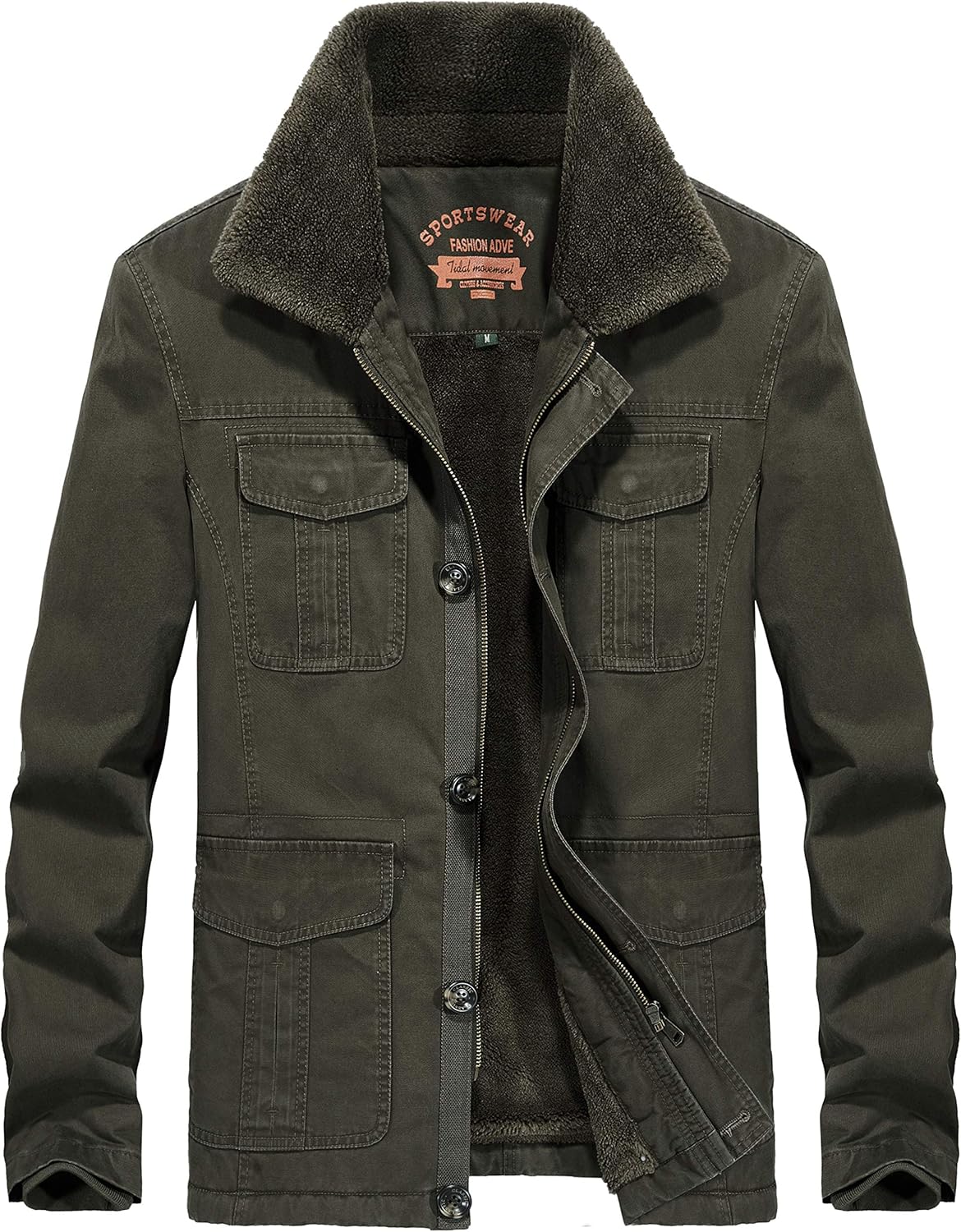 Winterjacke Herren Mit Fleece-Futter – Stehkragen & Praktische Taschen