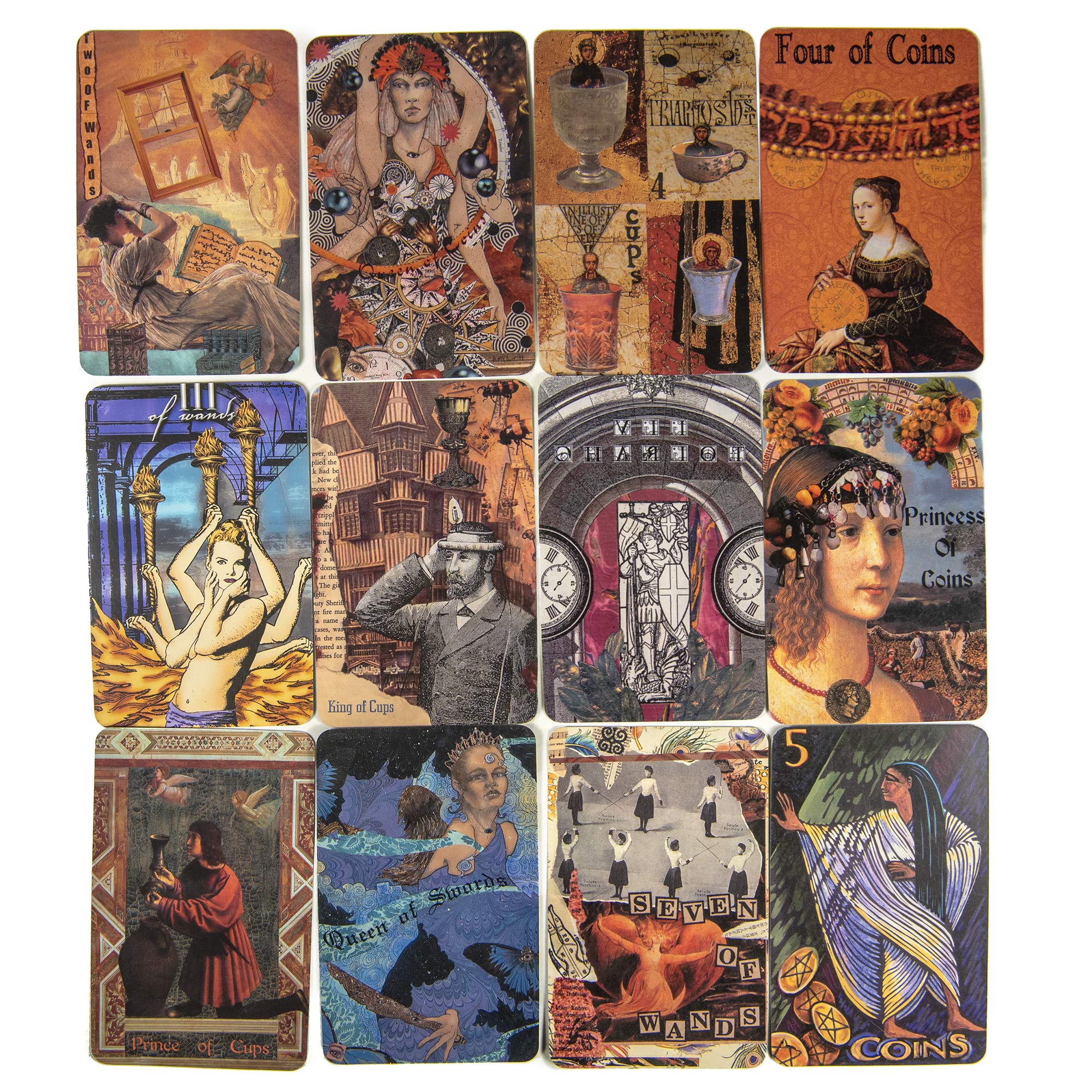NoMonet Collaborative Tarot Deck & Book Set, Artist's Inner Vision - 78 Cards, 26 Artists, Brocade Bag, Necklace - Esoteric, Timeless, Classical, Modern - Includes Explanations Book - Unique Gift