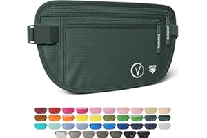 Vantamo Money Belt For Travel Hidden, RFID Protected Waist Wallet, Fits Passport & Phone with cover