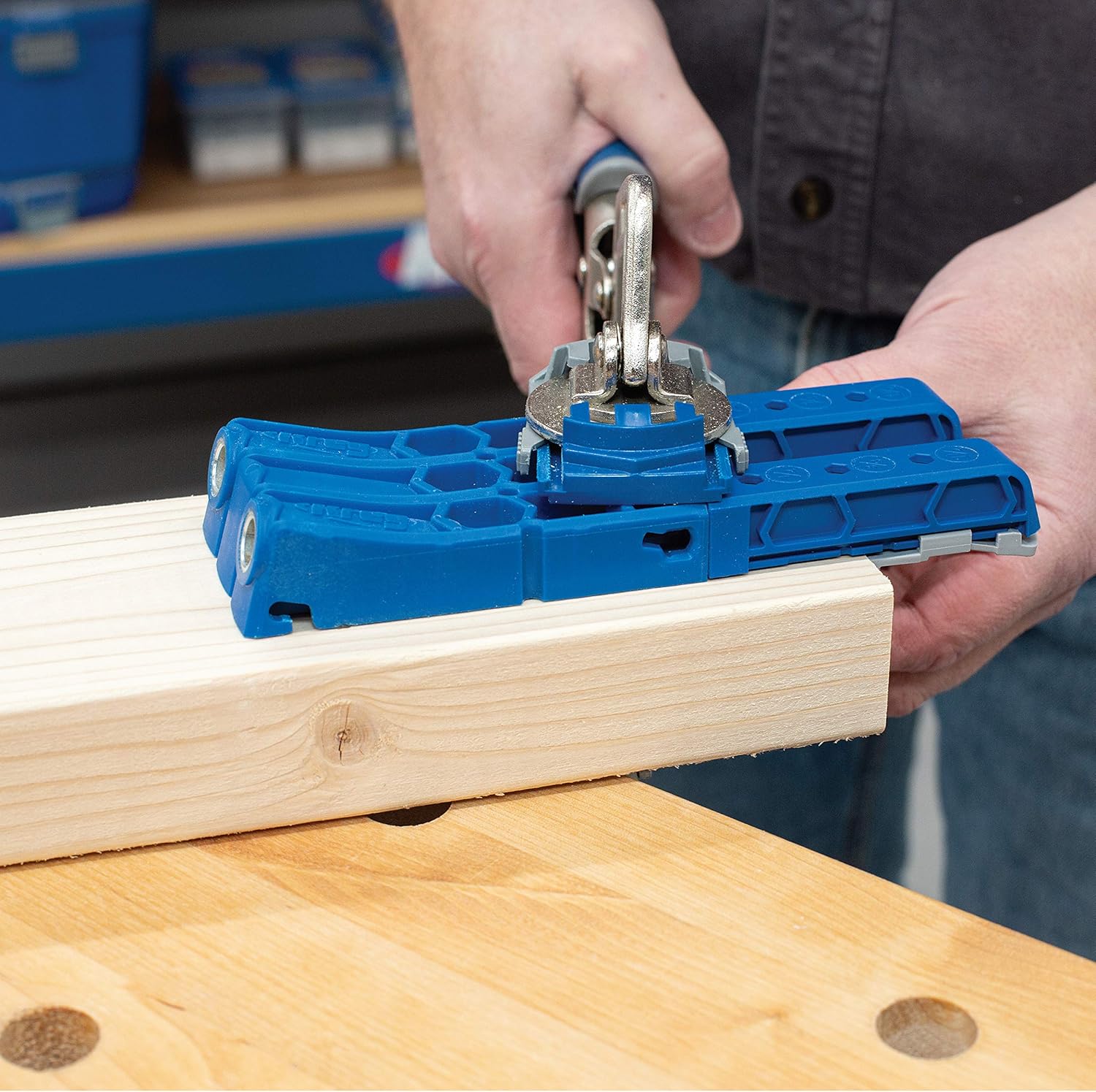 Kreg Pocket Hole Jig 320 with KHC-MICRO 2 inch Classic Face Frame Clamp (320 Jig w/Clamp) - - 