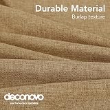 Deconovo Faux Linen Square Water Resistant Table Cloth 59x59in Golden Brown view 5