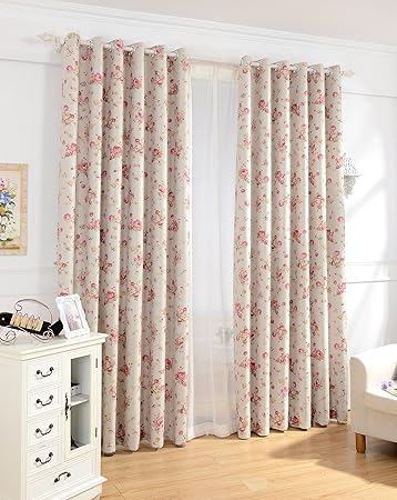 Amazon De Nibesser Vorhange Gardine Verdunklungsvorhange Blickdicht Mit Osen Fur Schlafzimmer