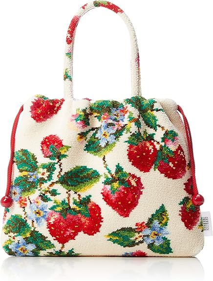 Amazon フェイラー ストロベリーフィールド 手付き巾着バッグ Stf アイボリー Feiler フェイラー ハンドバッグ