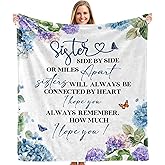 XINCEYWJ Sister Blanket, Sister Gifts Hydrangea Flower Throw Blankets for Bed Couch Bedroom Living Room Home Decor, Long Distance Gifts for Sisters, 50x60 Inches
