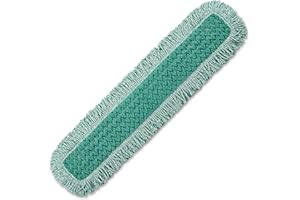 Rubbermaid Commercial Products HYGEN 36 inch Microfiber Dust Pad with Fringe, Green, For Janitorial/Professional Cleaners and Heavy-Duty industrial Cleaning/Dusting/Sweeping