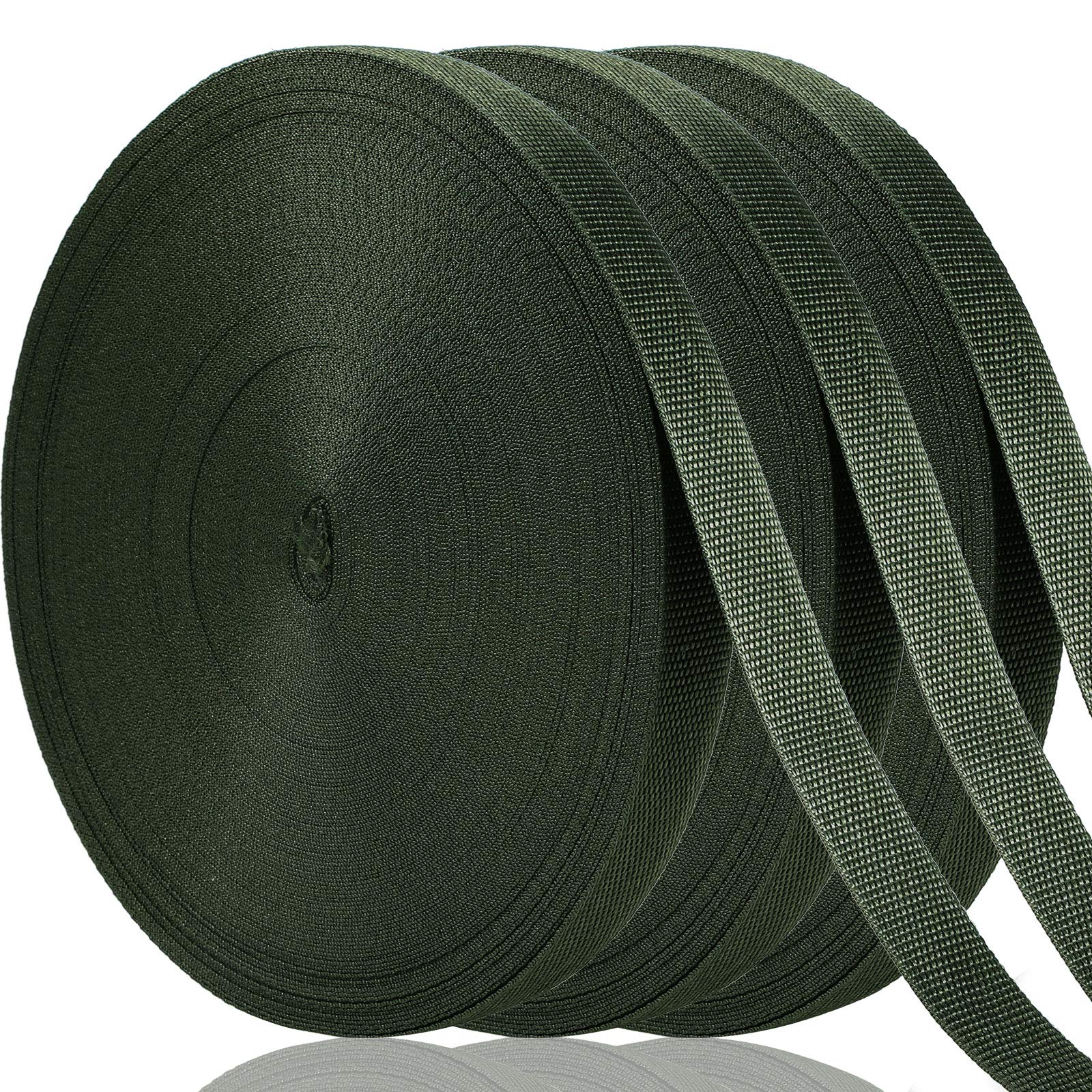 Photo 1 of Shappy Tree Tie Strap Garden Webbing Strap Garden Plant Supports Tree Tie Staking for Outdoor Use, Plant Supports, Grafting, Straightening Supplies(Dark Green,443 Feet x 1 Inch)