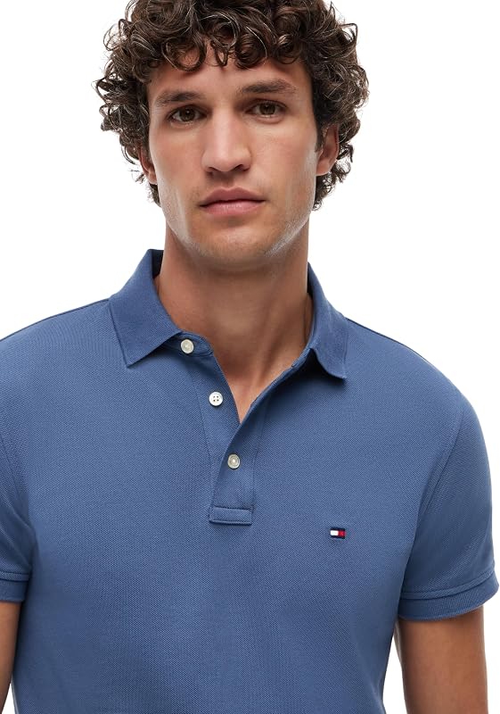 Herren Poloshirt Kurzarm 1985 Slim Fit, Blau (Aegean Sea), L