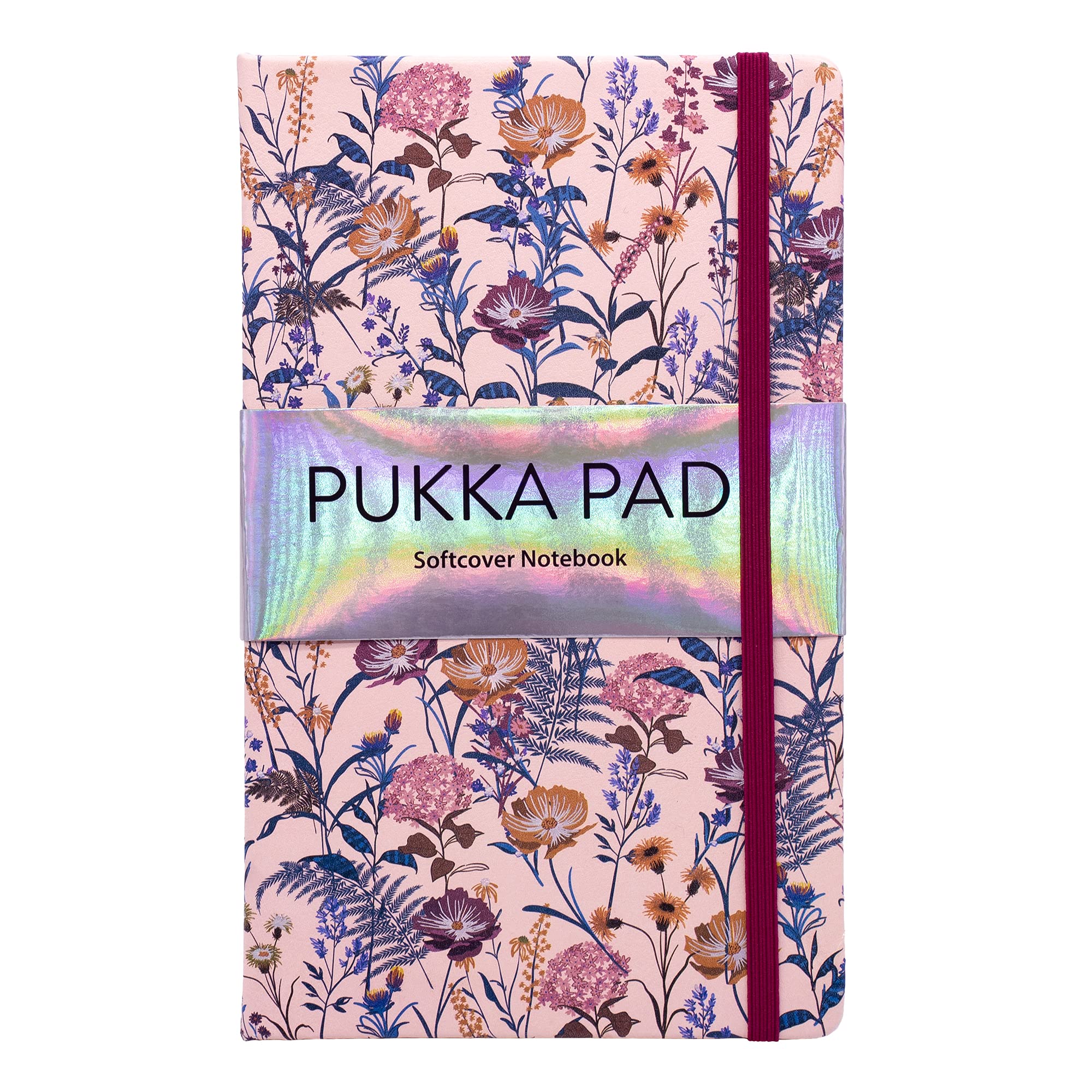 Pukka Pad Bloom Softcover Pad Notebook – 21 x 13cm – Pack of 1 Floral Designs, Cream