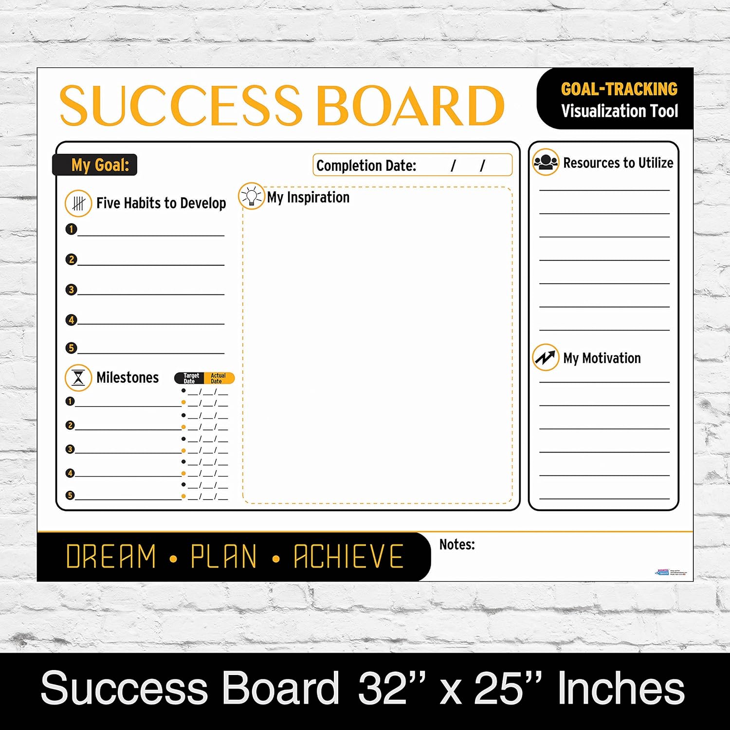 Personal Planning Success Board by Business Basics Wall