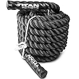 Titan Fitness 40ft Heavy Battle Rope 1.5" W HD Poly