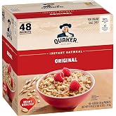 Quaker Instant Oatmeal, Original, Individual Packets, 0.98 Ounce , 48 Count (Pack of 1 )