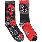 Marvel Deadpool Men's Crew Socks 2 Pair Pack