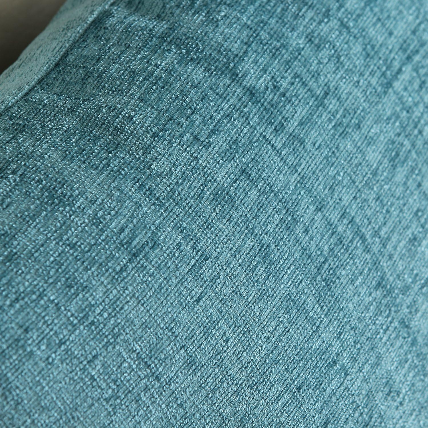 CaliTime Pack of 2 Cozy Throw Pillow Covers Cases for Couch Sofa Home Decoration Solid Dyed Soft Chenille 18 X 18 Inches Teal: Home & Kitchen