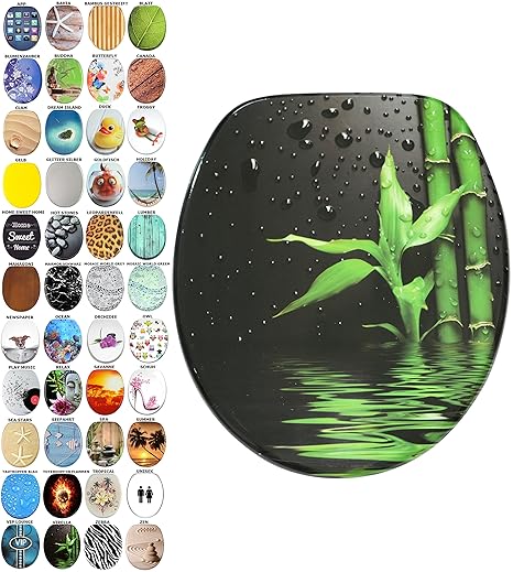 WC Sitz mit Absenkautomatik, viele schöne WC Sitze zur Auswahl, hochwertige und stabile Qualität aus Holz (Virella)