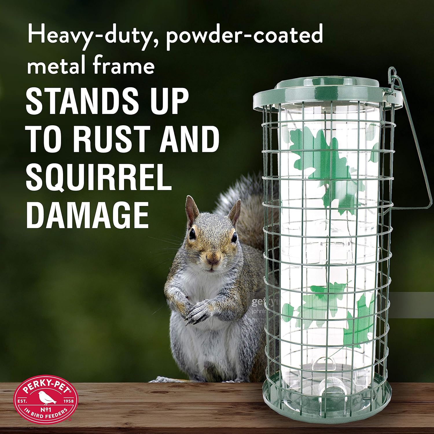 Perky Pet 114G Squirrel Stumper Wild Bird Feeder, Green : Garden & Outdoor