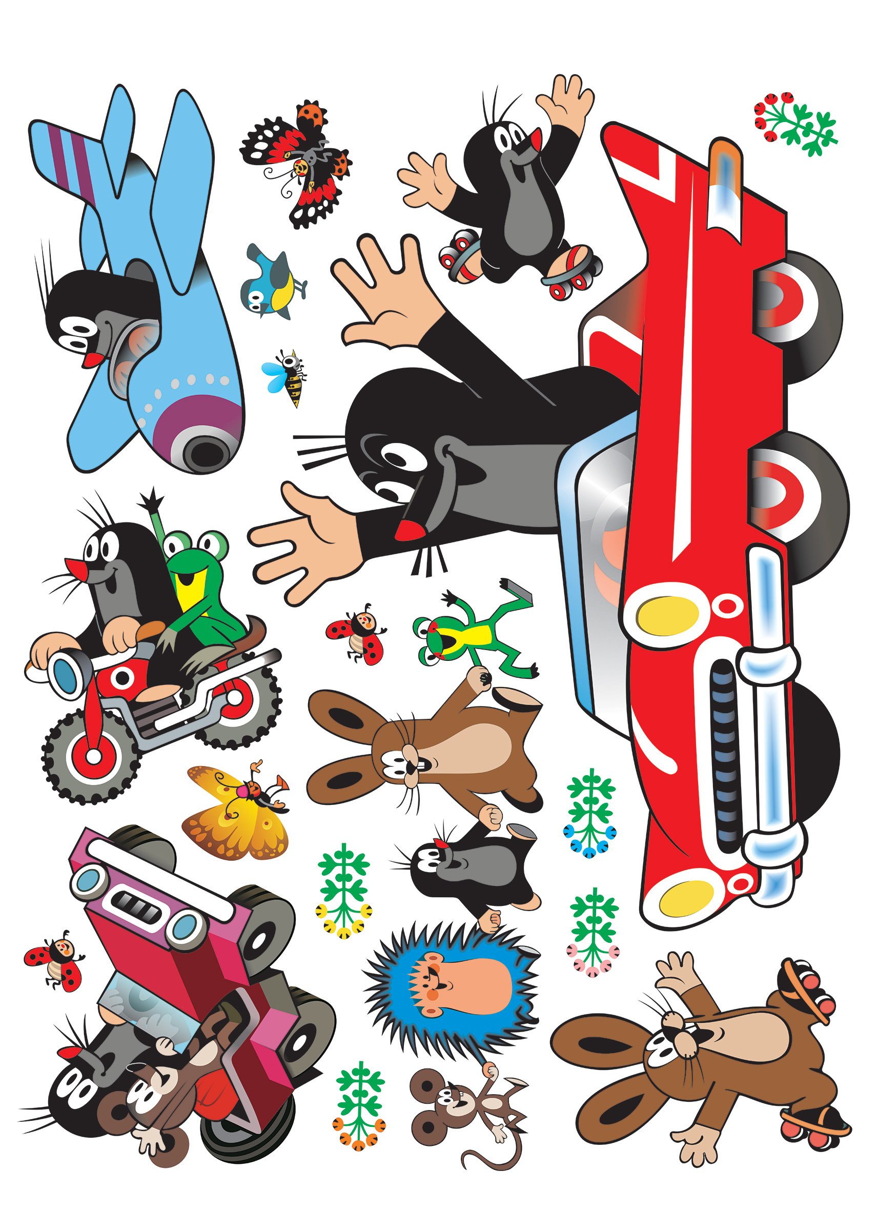 little mole in car DK 1789, Film, Multi-Colour, 65 x 85 cm